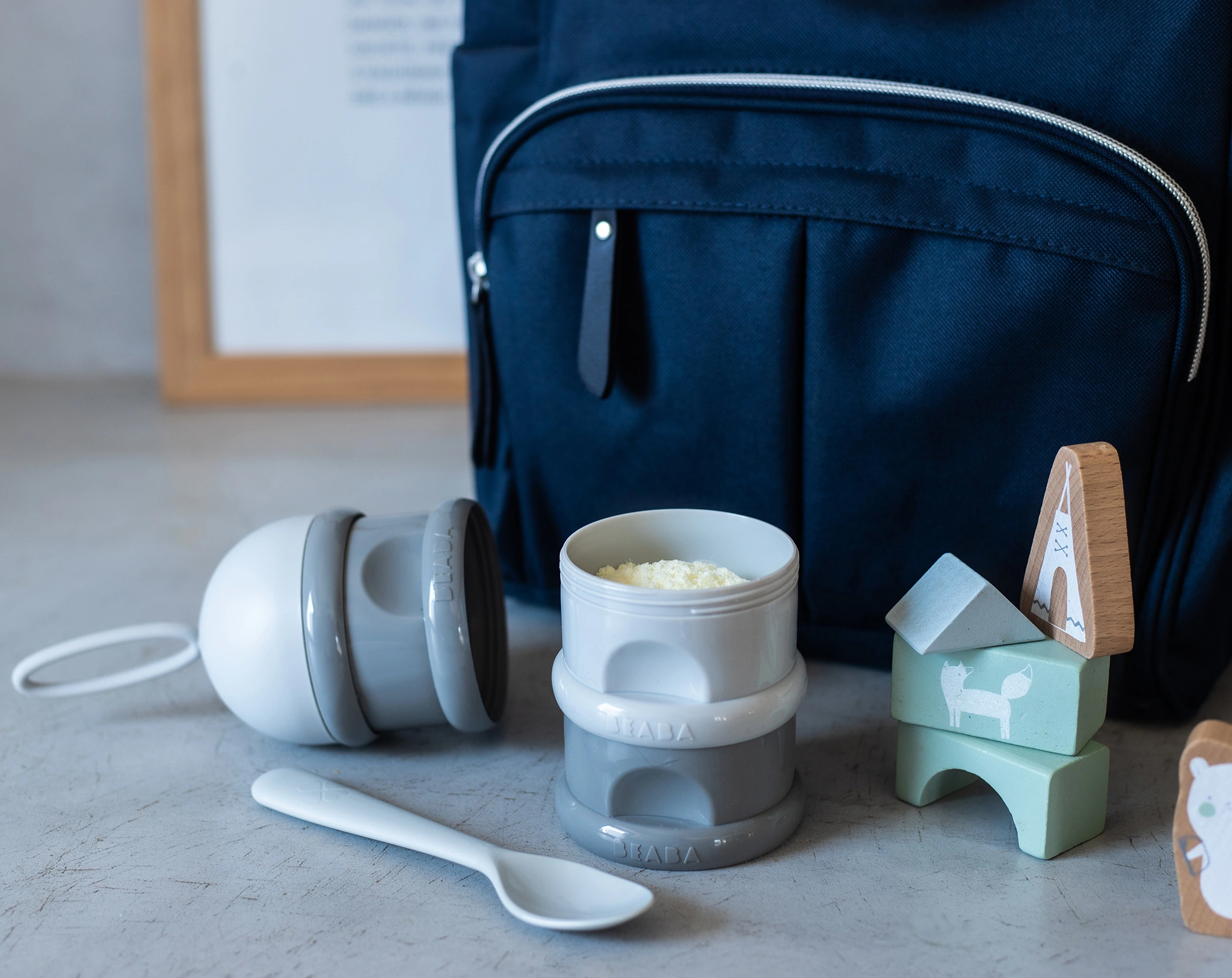 Dosierbox ON THE GO 3-teilig in grey