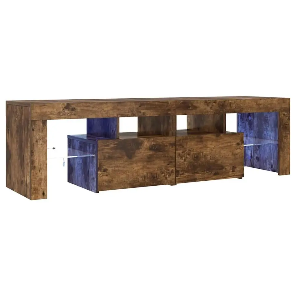 vidaXL - Tv-kast - Bruin - Bewerkt hout