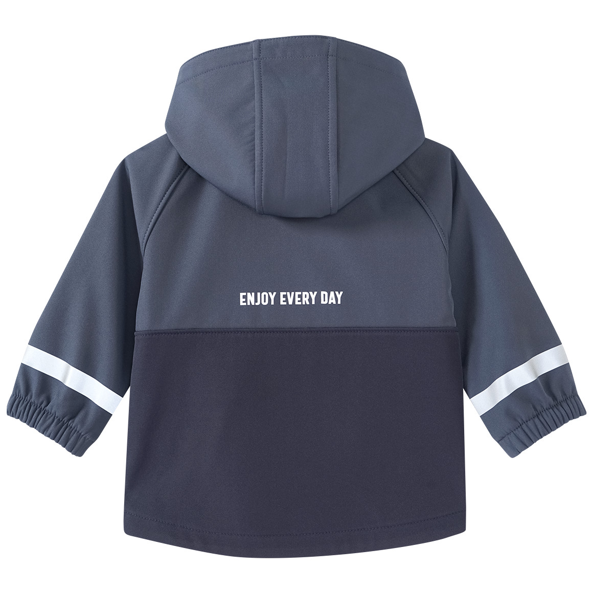 Topomini Baby Softshelljacke mit Kapuze blaugrau