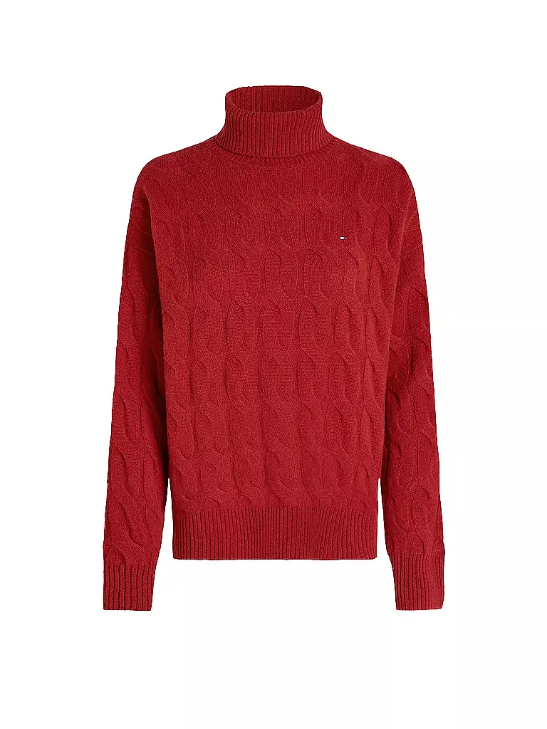 TOMMY HILFIGER Rollkragenpullover  rot