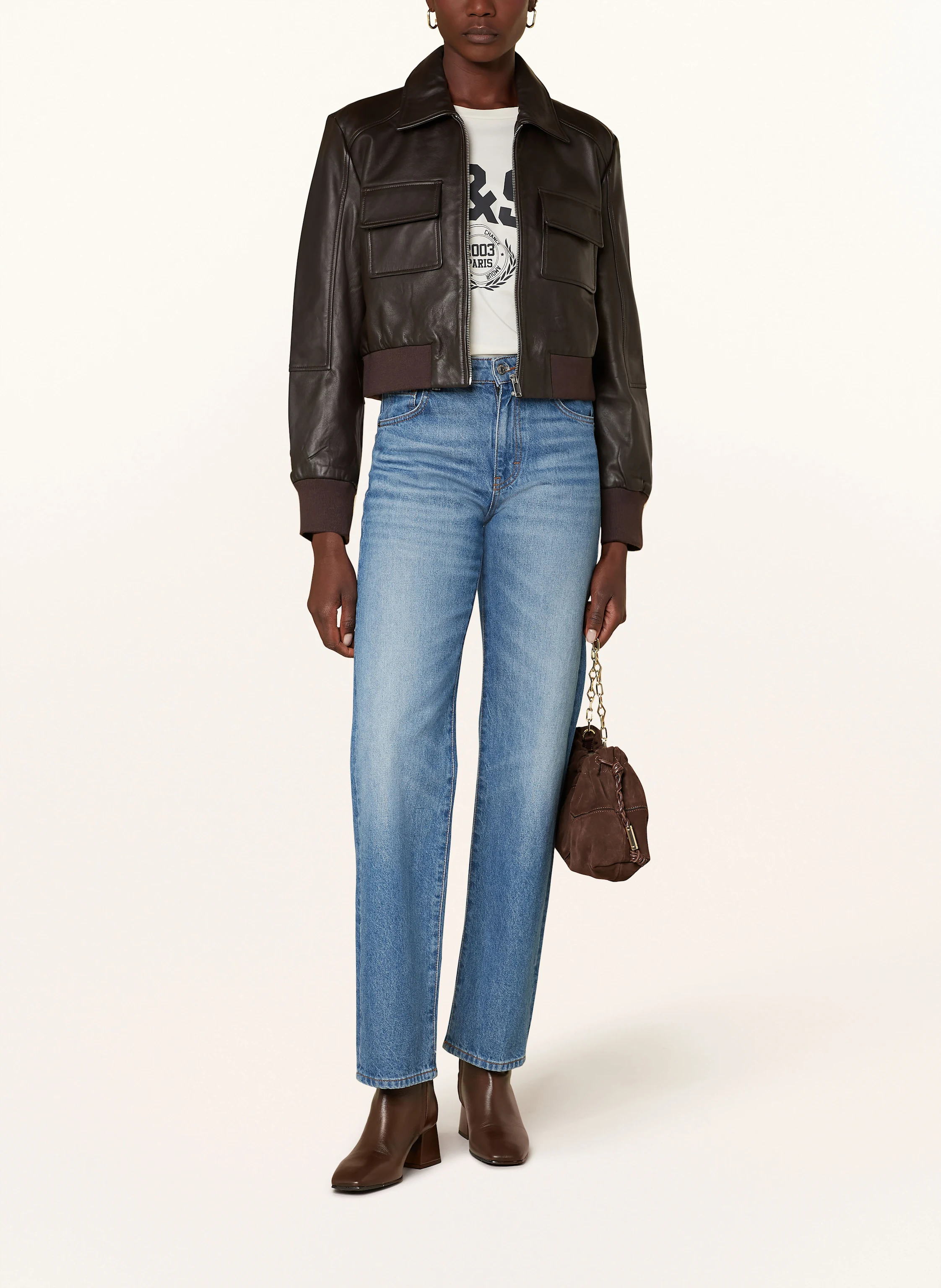 ba&sh Lederjacke UTICA