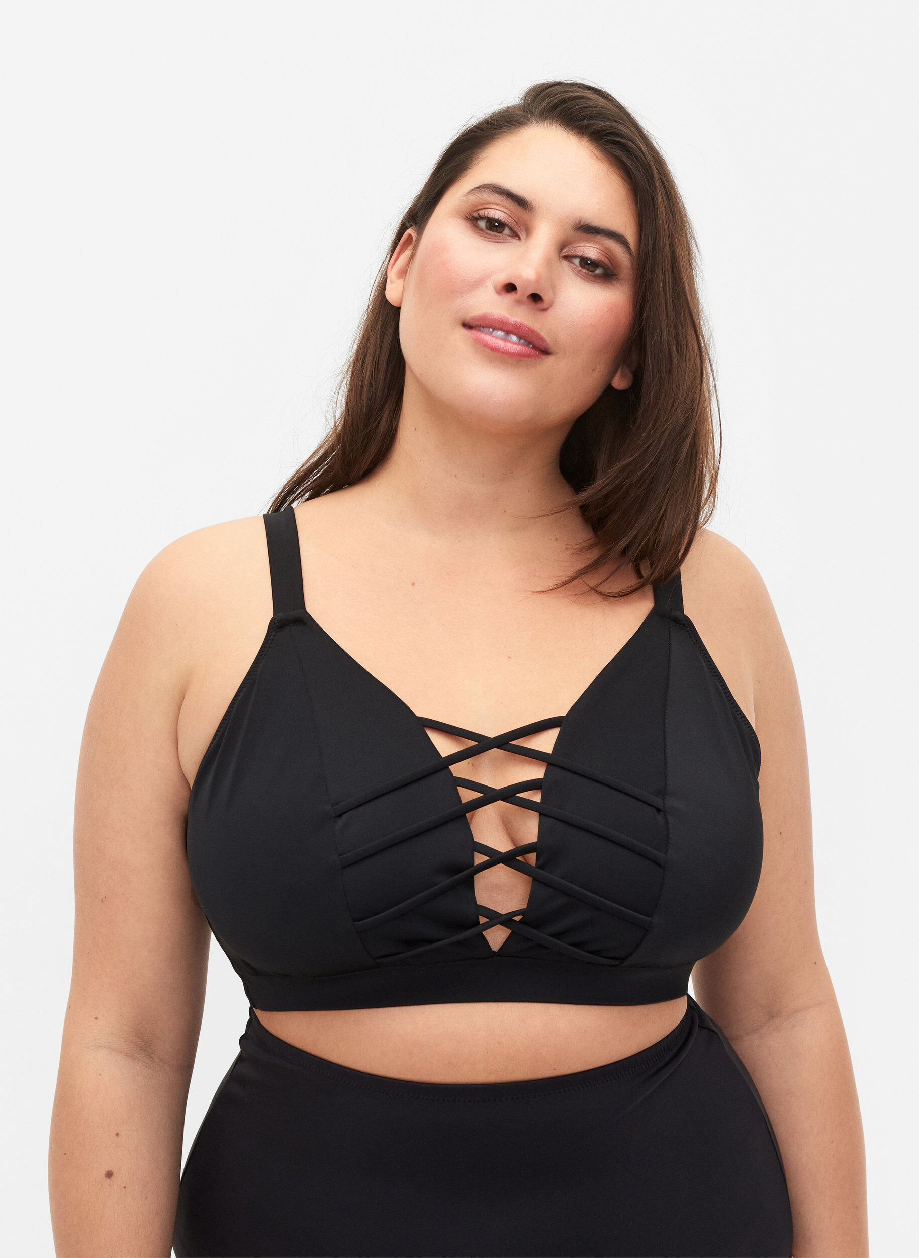 Bikini overdel med stringdetalje