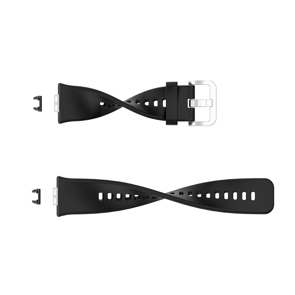(Gr. XS) Huawei Watch Fit Silikon Armband mit Dornschliesse (Gelenkumfang 146-229 mm) - Schwarz