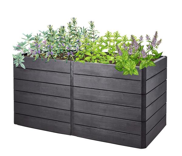 Garantia Kunststoff-Hochbeet Ergo Quadro Wood