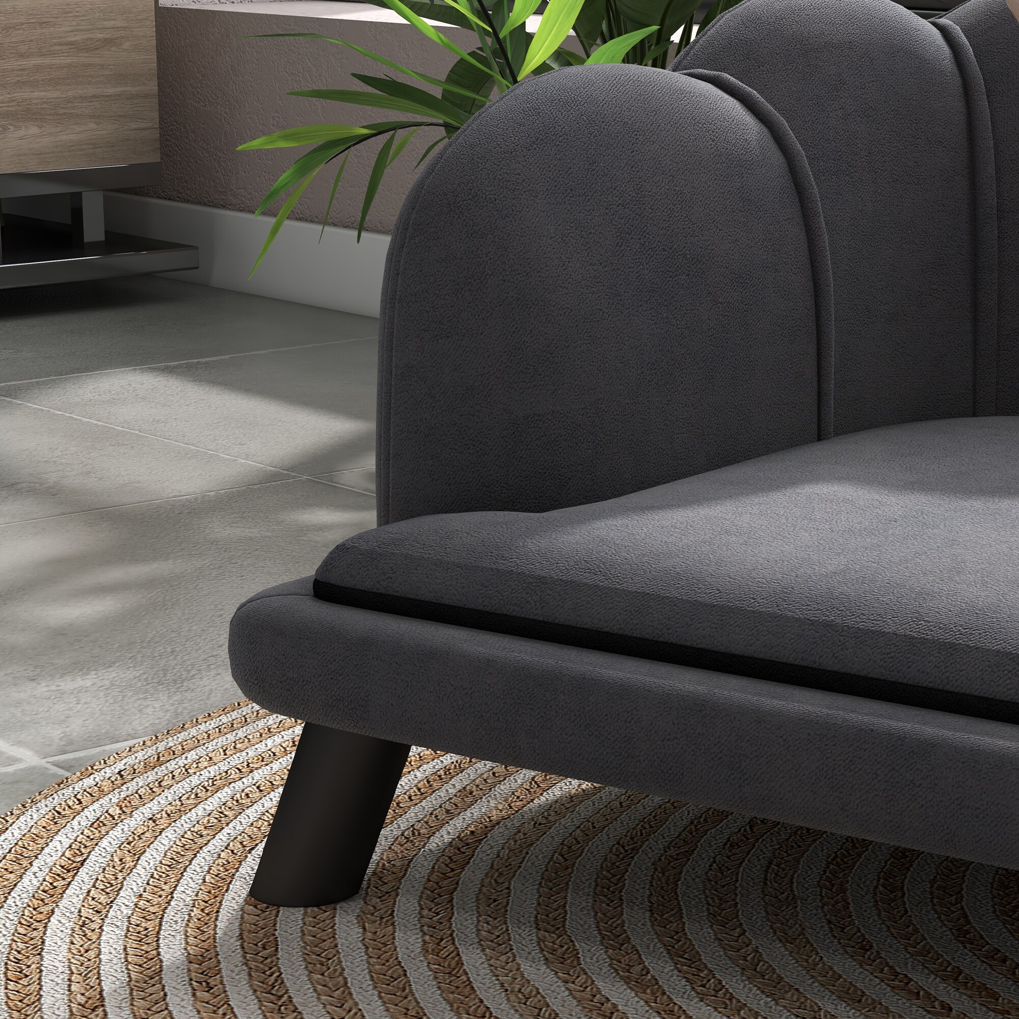 PawHut Hundesofa mit Rückenlehne 98,5B x 60,5T x 35,5H cm