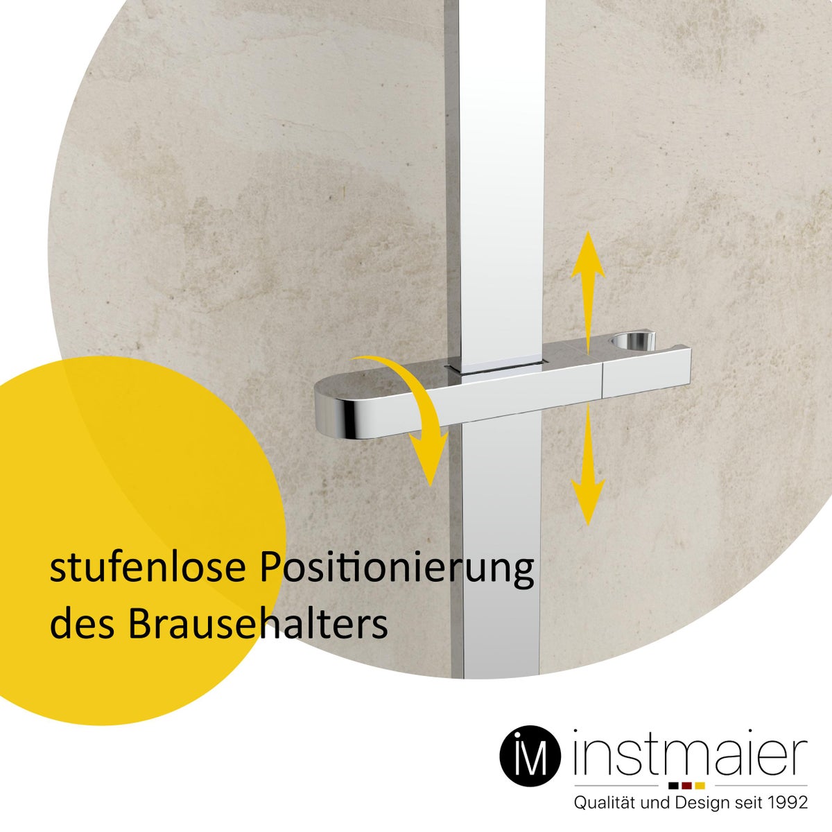 Instmaier douchestang S1, chroom