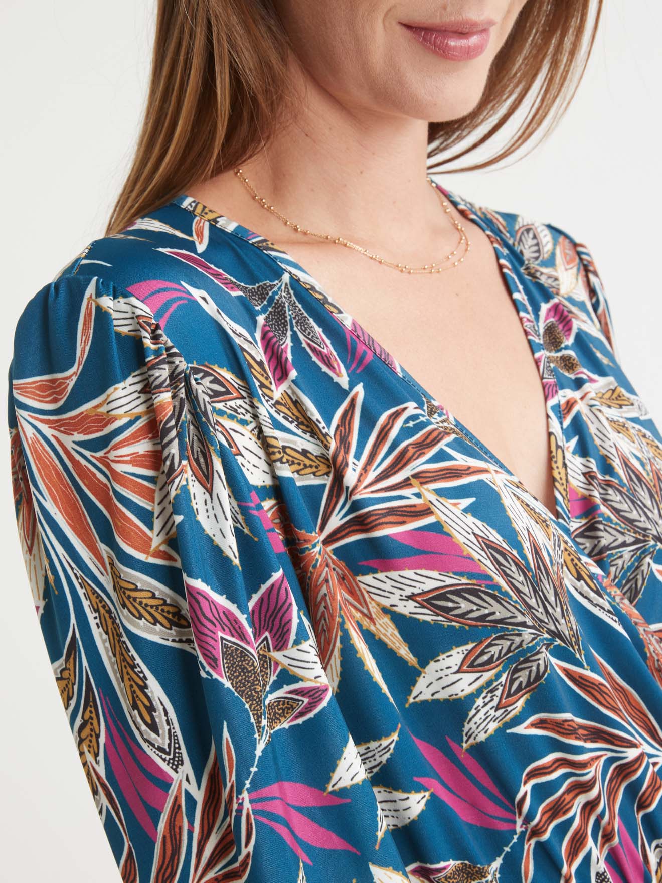 Robe longue en maille fluide