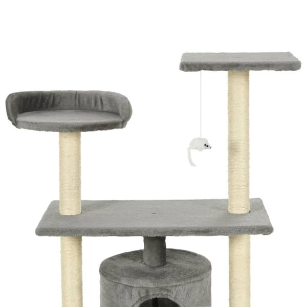 vidaXL Kloretre med klorestolper i sisal 95 cm grå