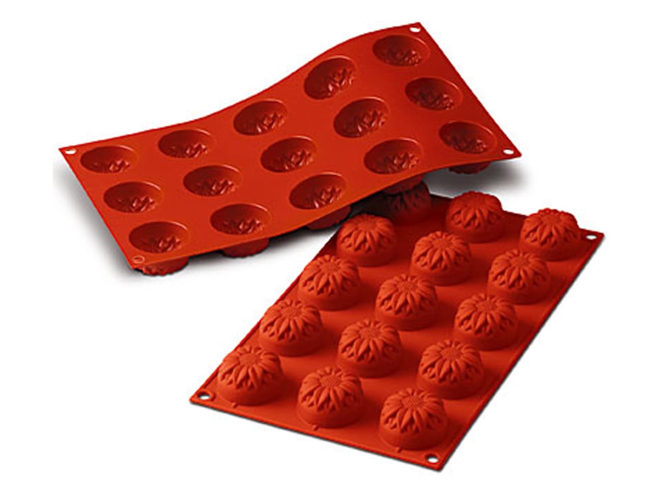 Moule silicone Silicon Flex - 15 tournesols Ø 4,4 cm - 30 x 17,5 cm - Silikomart