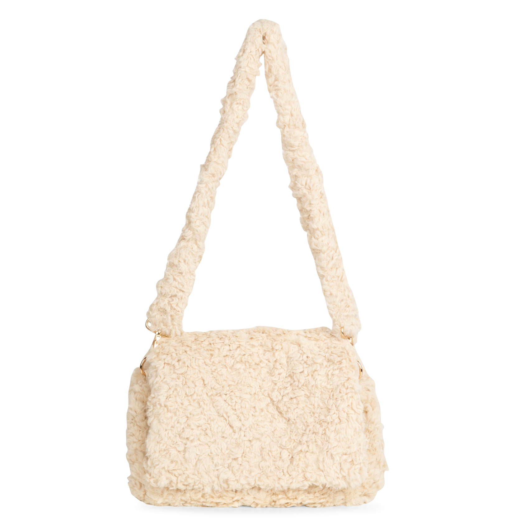 Sac épaule en sherpa | Blanc