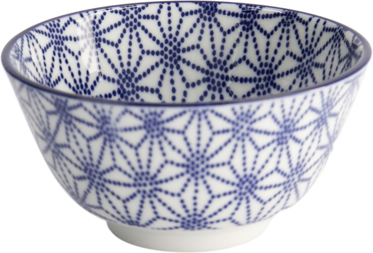 Tokyo Design Studio Nippon Blue Rice Bowl 12x6. 4cm Star TN-01/F 6/96 Blue/white