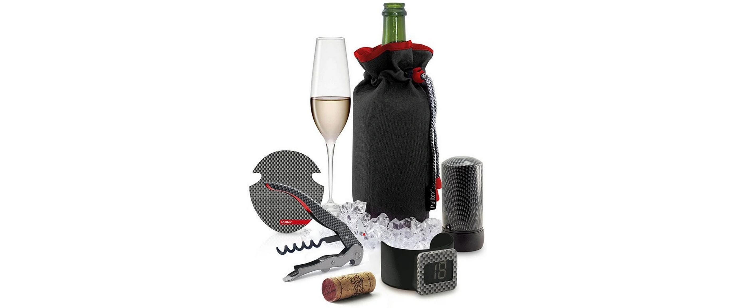 Komplettes Weinset Monza Rot/Schwarz<br>Weinliebhaber-Set