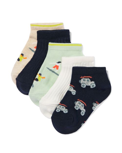5 paires de socquettes enfant avec coton gris chiné