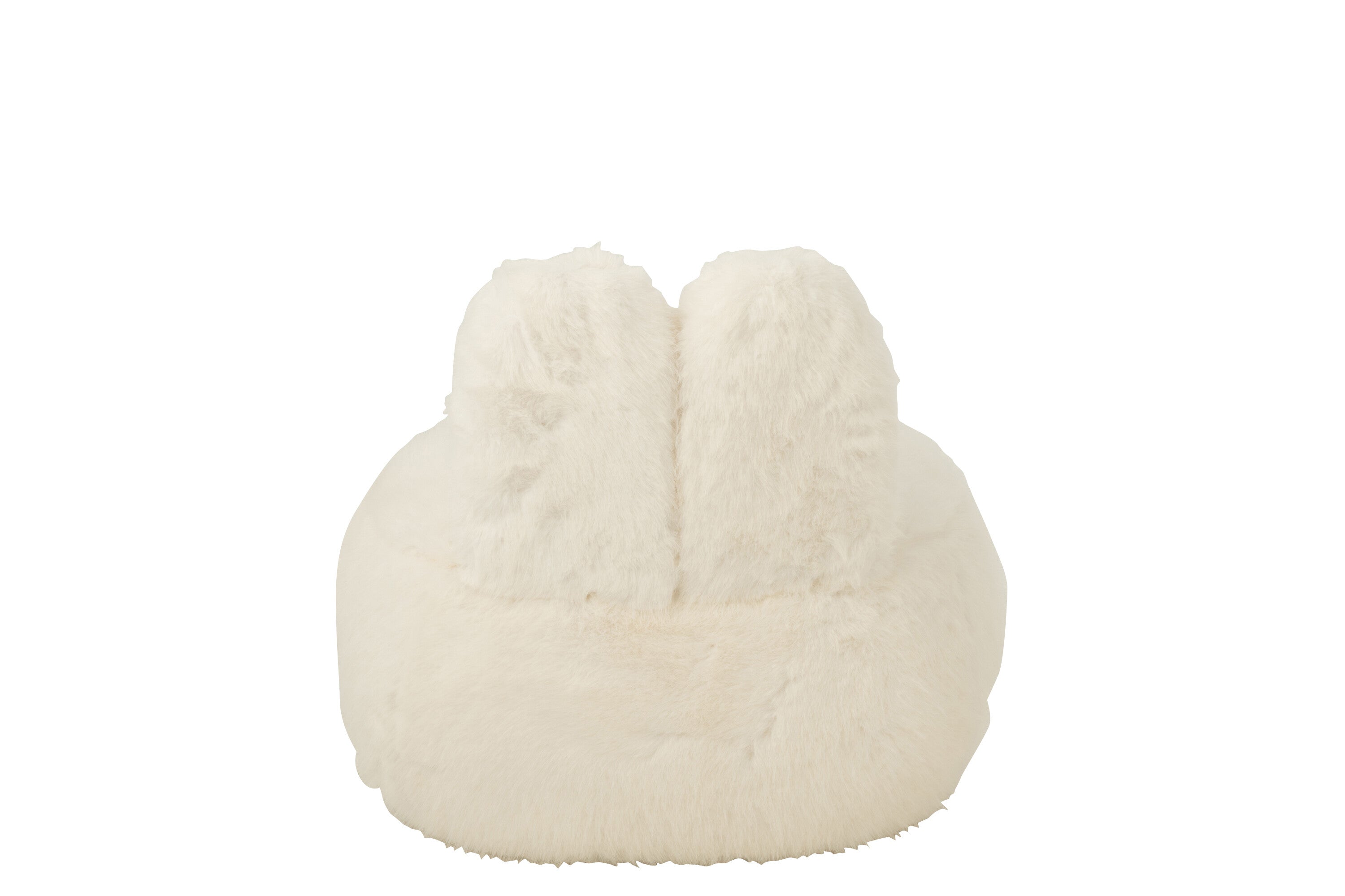 J-Line kruk Fur Bunny Ears - hout - wit