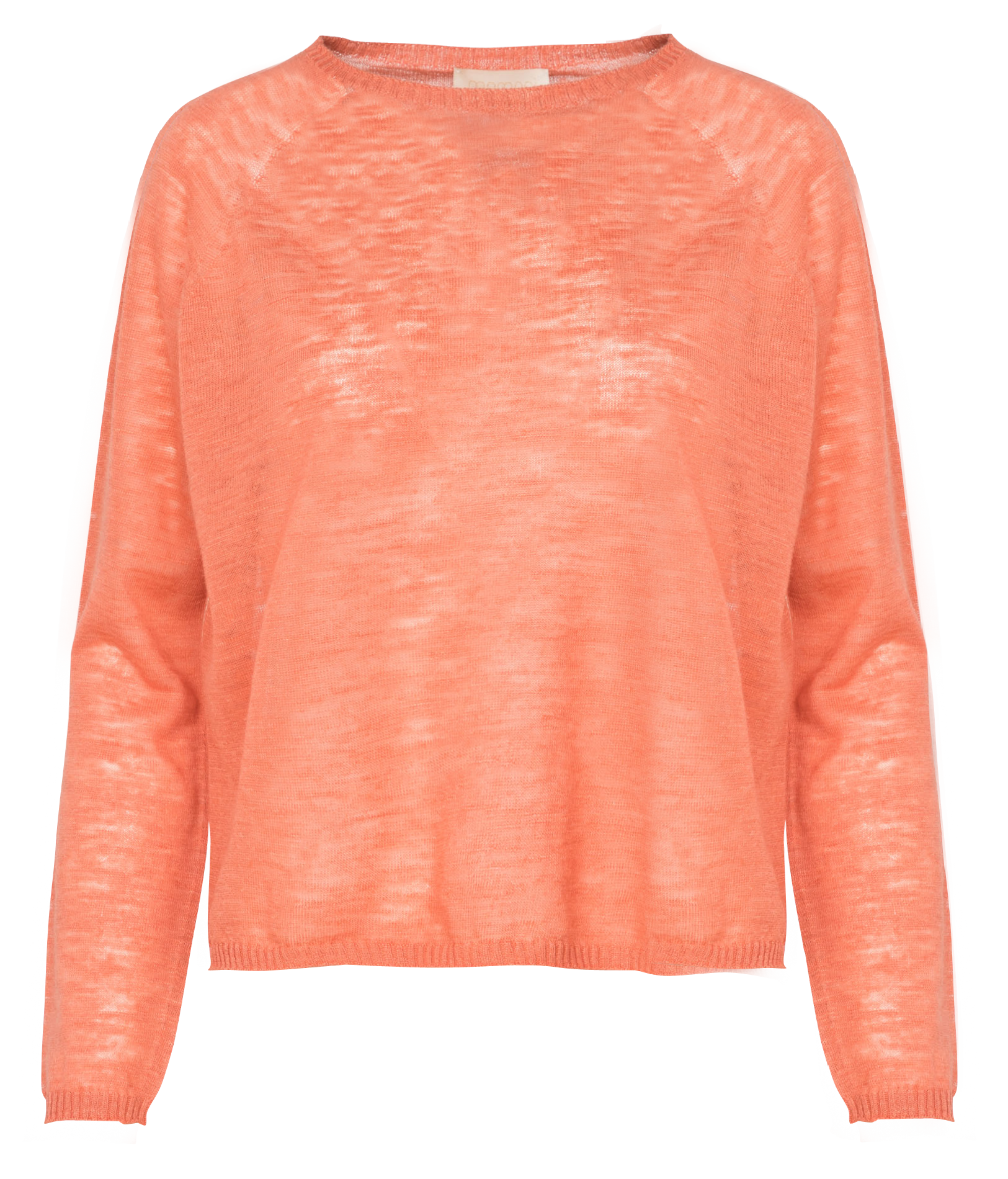 RIO - Pull col rond tricolore en lin mélangé | Rose