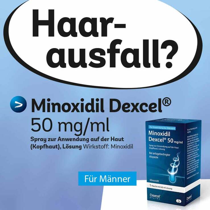 Minoxidil Dexcel 50 mg / ml Spray z.Anw.a.d.Kopfhaut, 3X60 ml