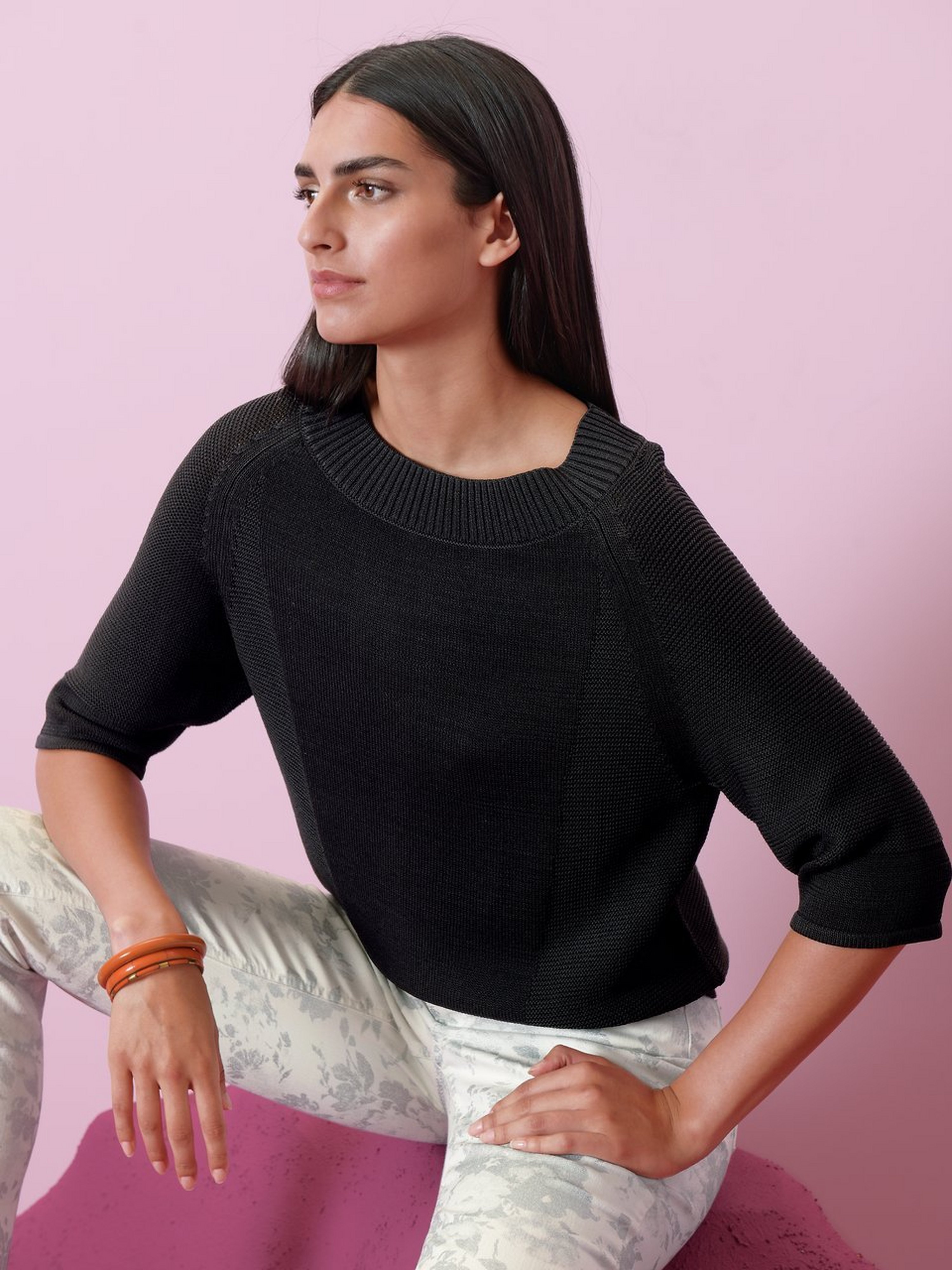 Pullover mit 3/4-Raglanarm