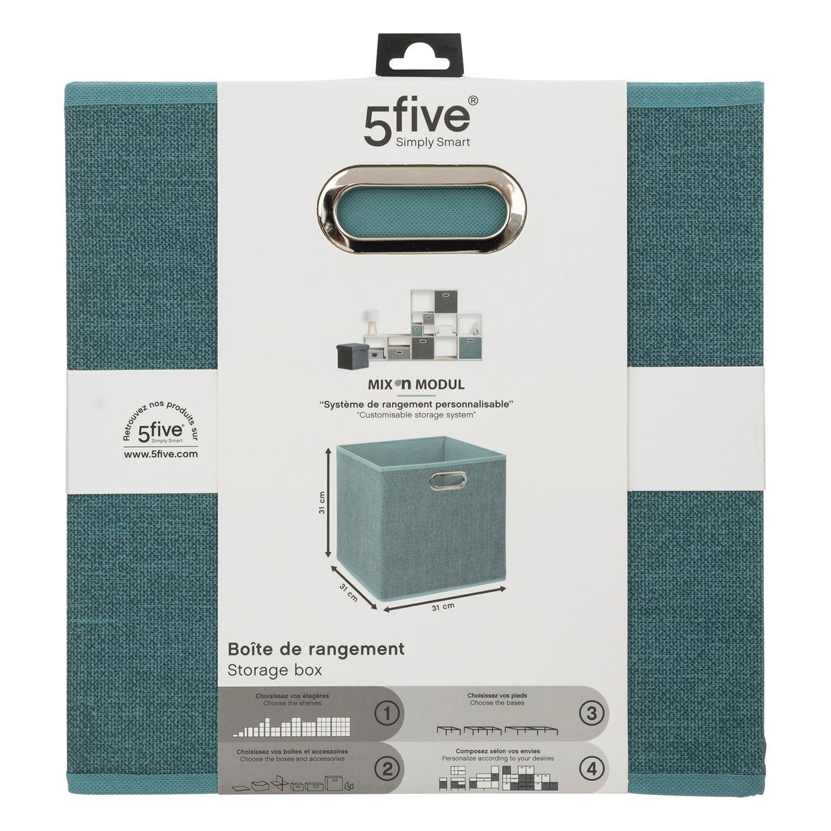 BOITE DE RANGEMENT 31X31CM PETROLE CHINE