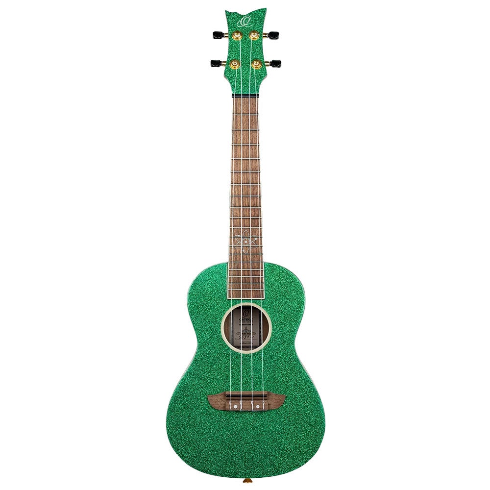 Ortega RUEL-MGR Element Series Concert Size Ukulele Metallic Green concert ukelele met gigbag