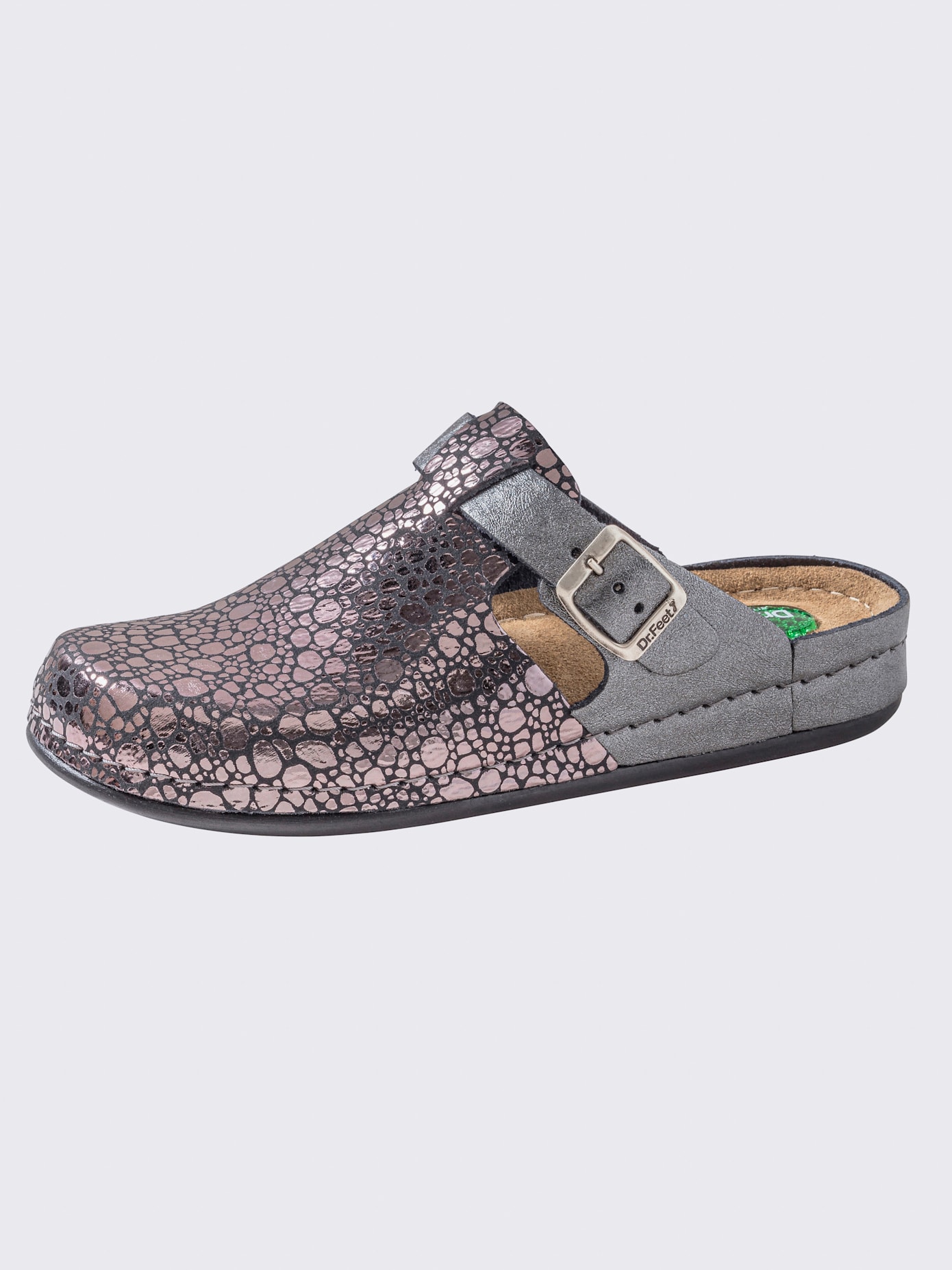 Chaussons cuir vachette gaufré