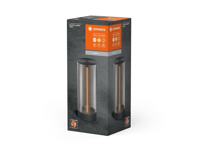 Ledvance Tischleuchte Decor Filament Anthrazit Auffällige Leuchten mit Floating Filament Design