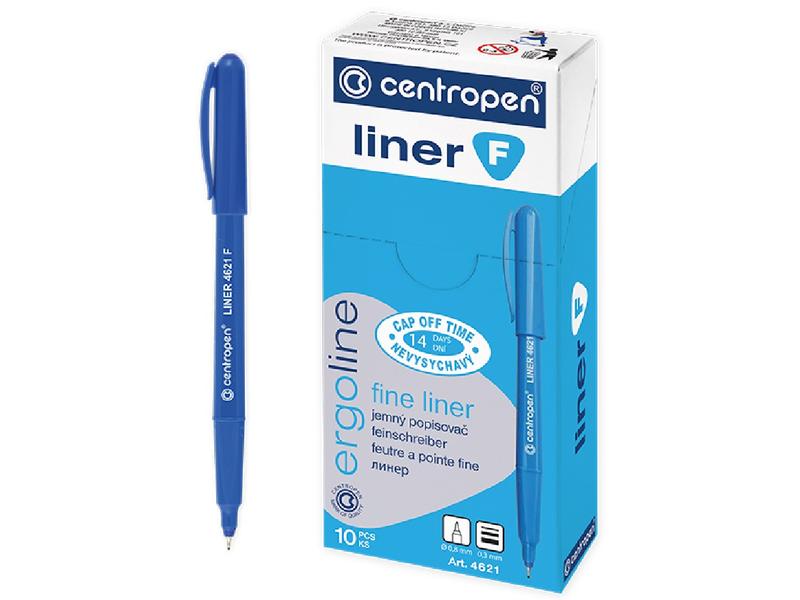 Büromaterial Fineliner Office Focus 10 Stück, Blau Tintenfeinschreiber mit Strichstärke F