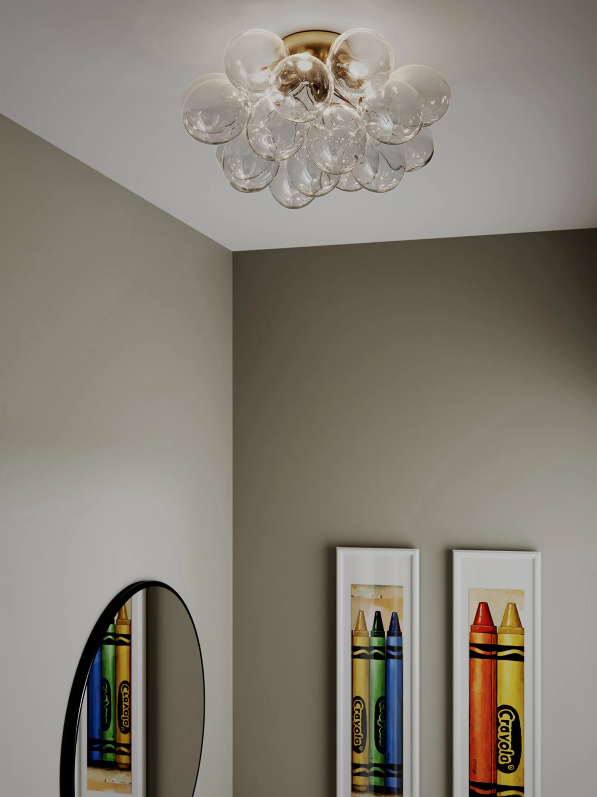 Mondgeblazen dimbare LED-plafondlamp Gross