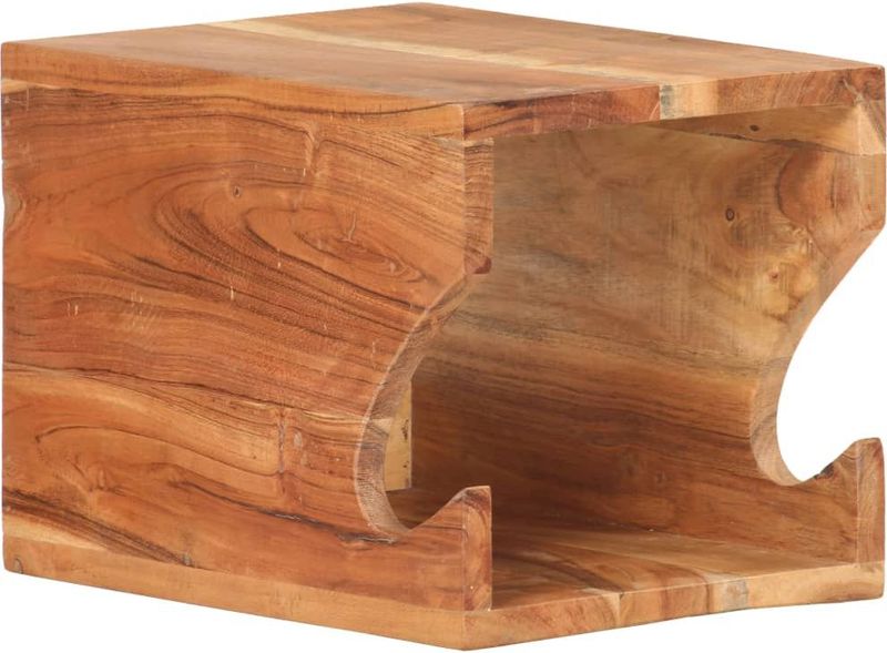 vidaXL Wandfietsenrek - Massief Acaciahout - 35x25x25 cm