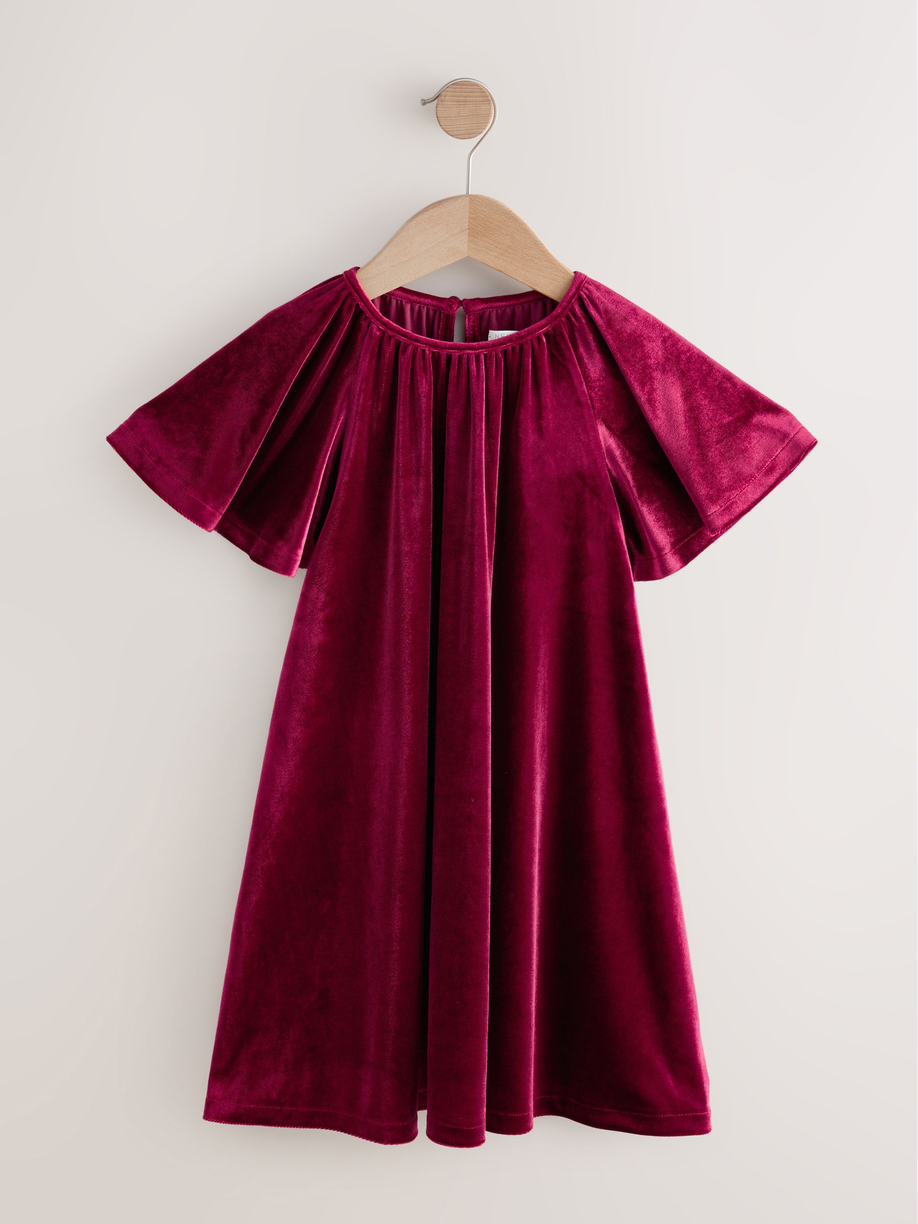 Rood - Velvet Dress (3-16yrs)