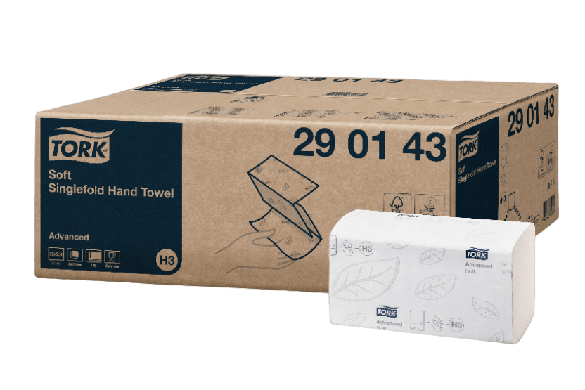 Tork® H3 Soft Singlefold Handdoeken 15x250 vellen Advanced Wit (290143