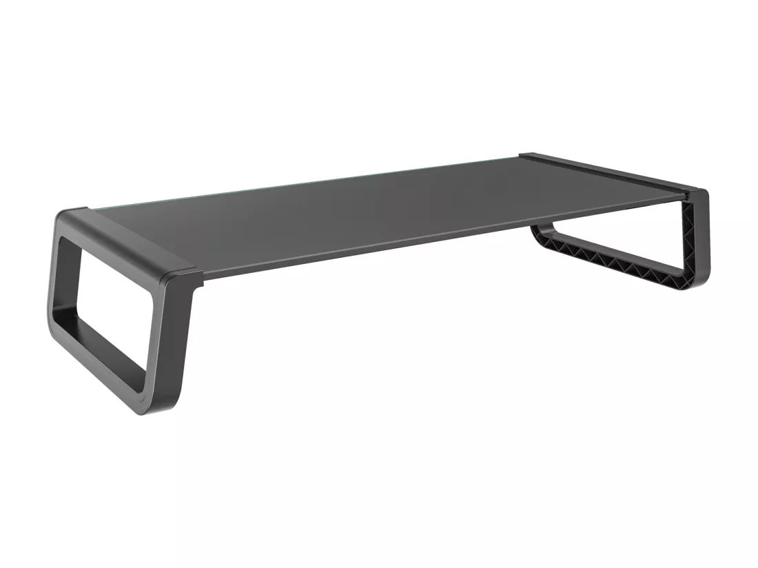 ANSAN Support de Moniteur Moniteur Riser Bureau Table d'Ordinateur Verre Noir