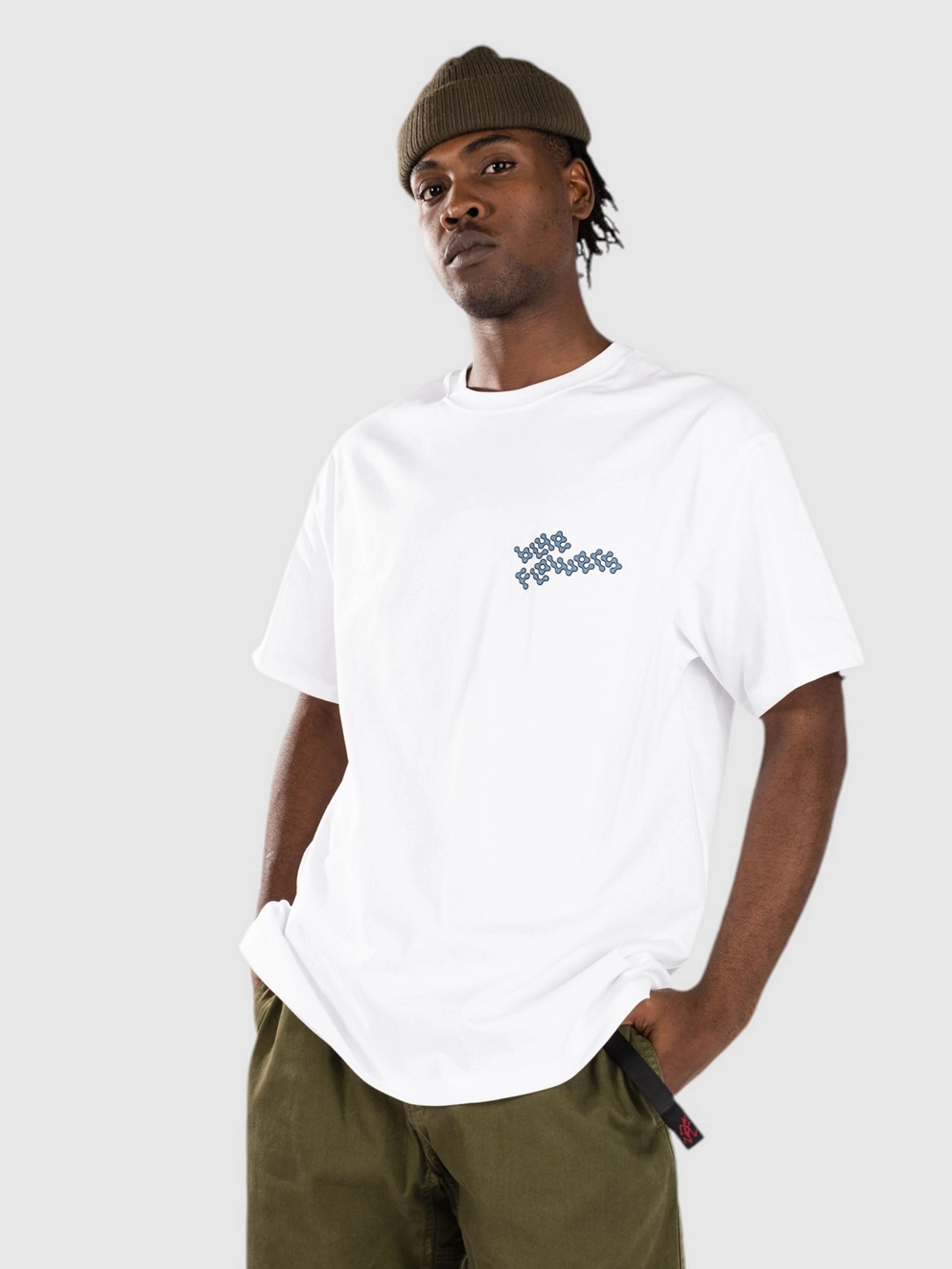 Blue Flowers Patsy T-Shirt white