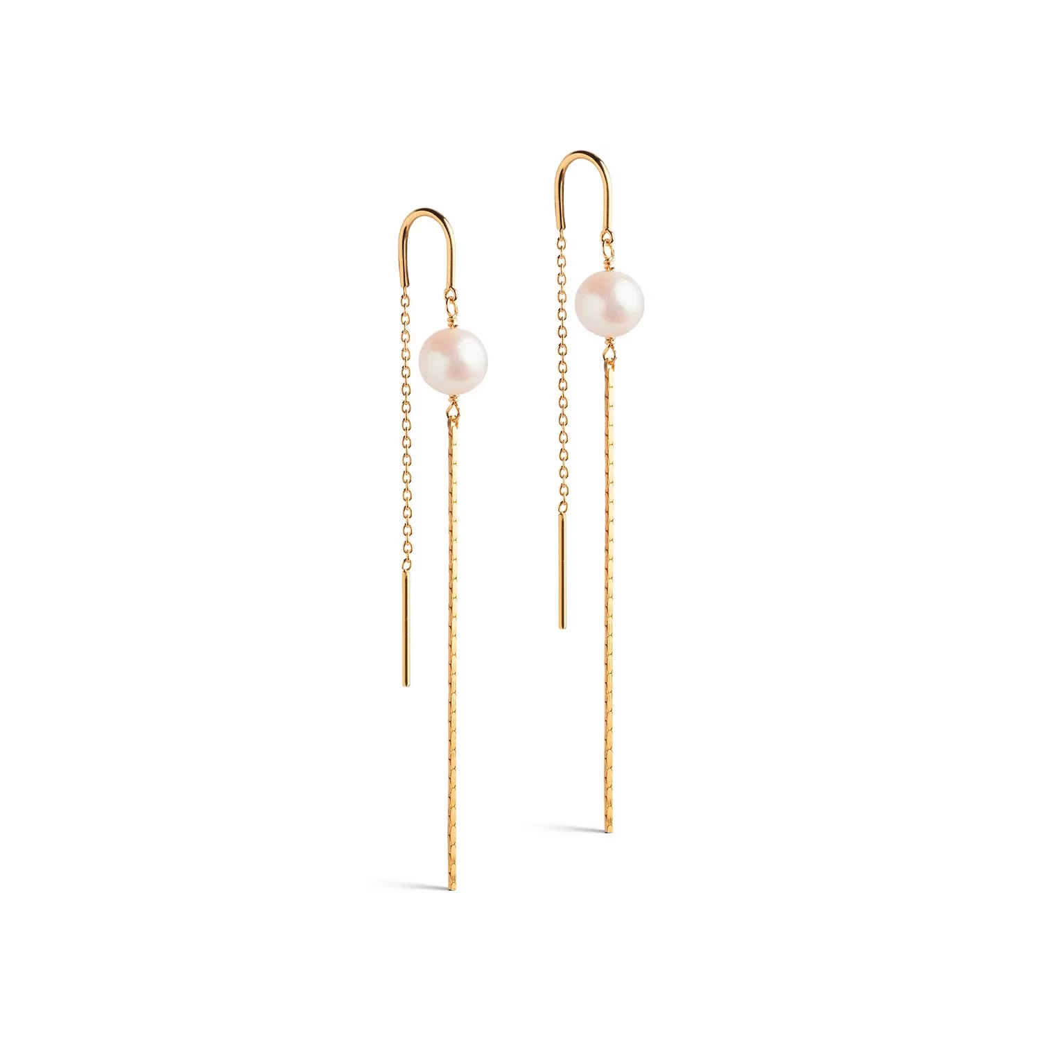 Enamel Aga Øreringe 18 kt. Forgyldt Sølv E349G