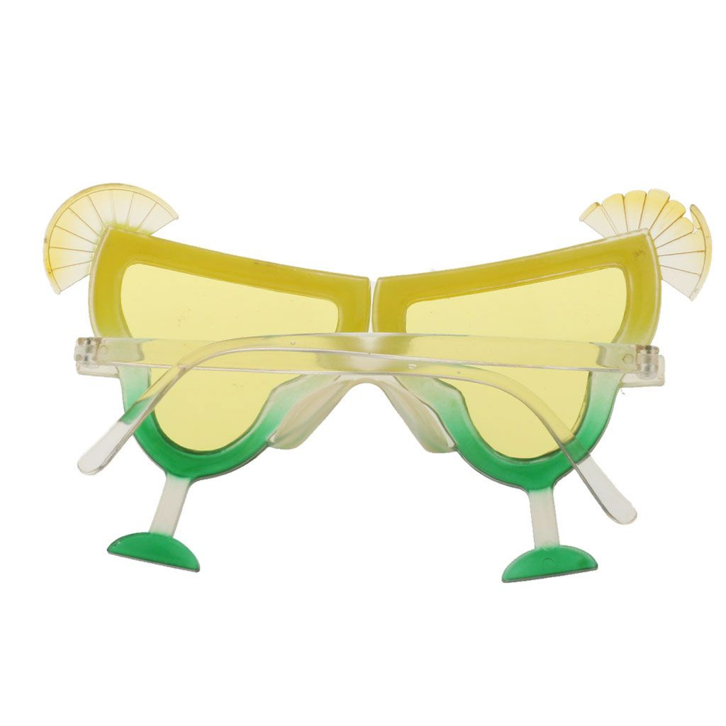 Photo Booth Sommer Brille Fotorequisite Party Sonnenbrille Verkleidungs Accessoire für lustige Bilder - Cocktail / Gelb