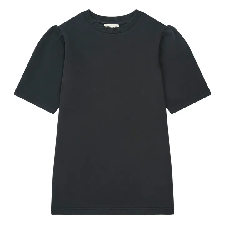 SMALLABLE BASICS Robe Fille Manches Amples Molleton Bio | Noir