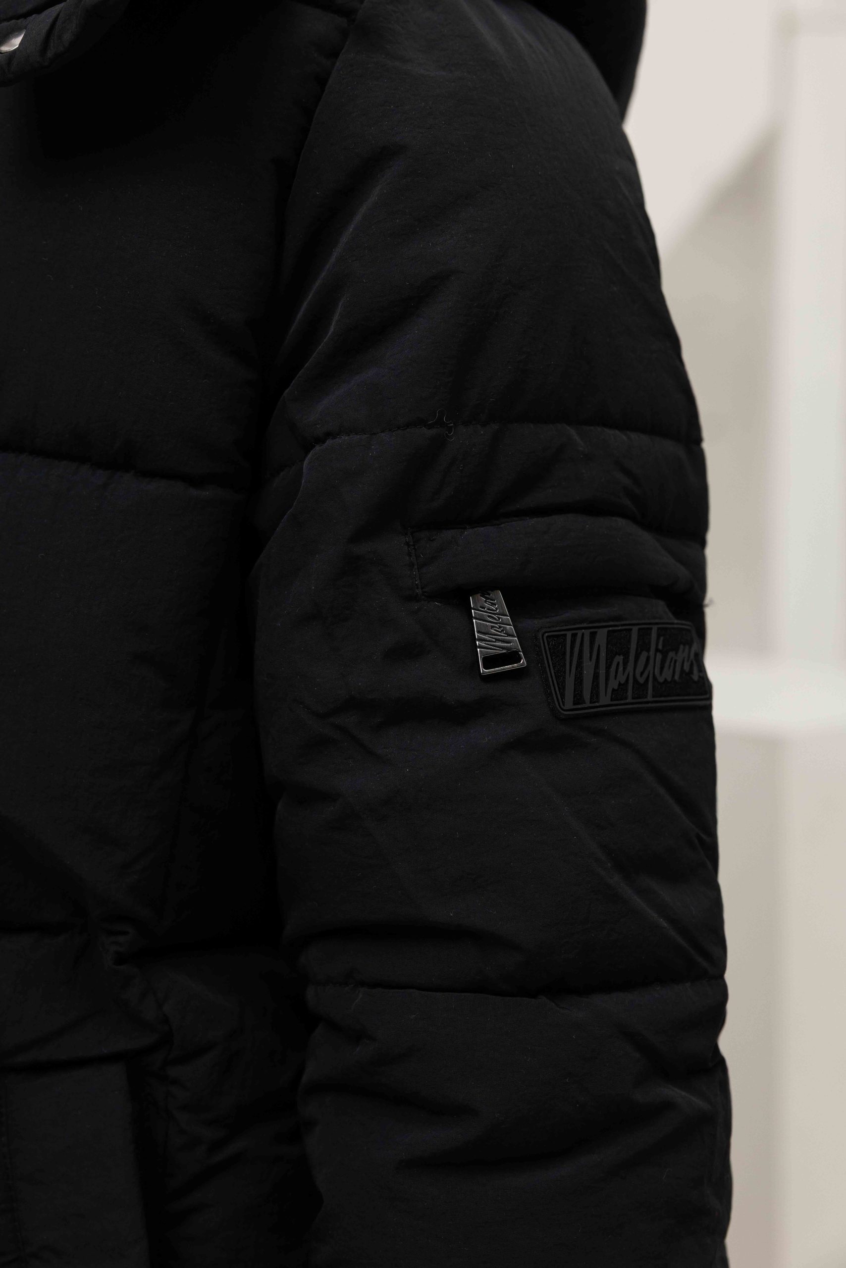 Malelions Long Puffer Winterjas Dames Zwart