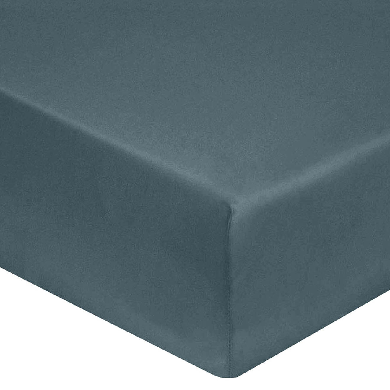 United by PDC Drap housse 100% Satin de Coton bonnet 30 cm lagon