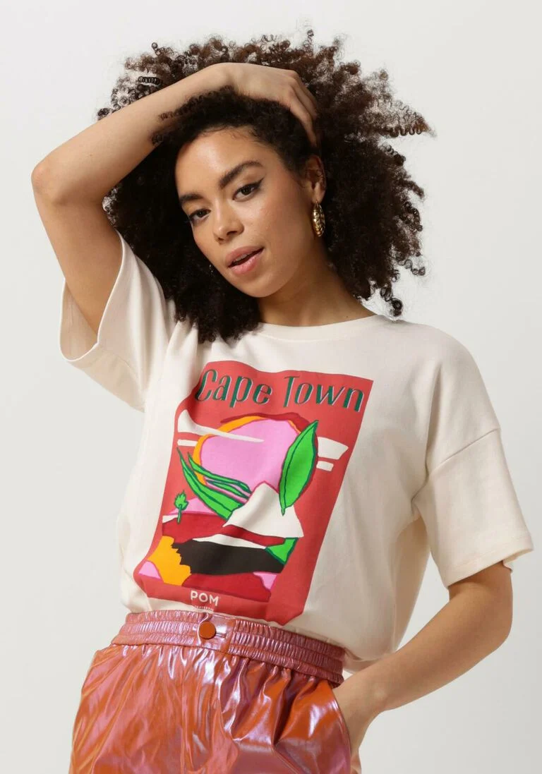 POM AMSTERDAM zand pom amsterdam t-shirt sunset t-shirt