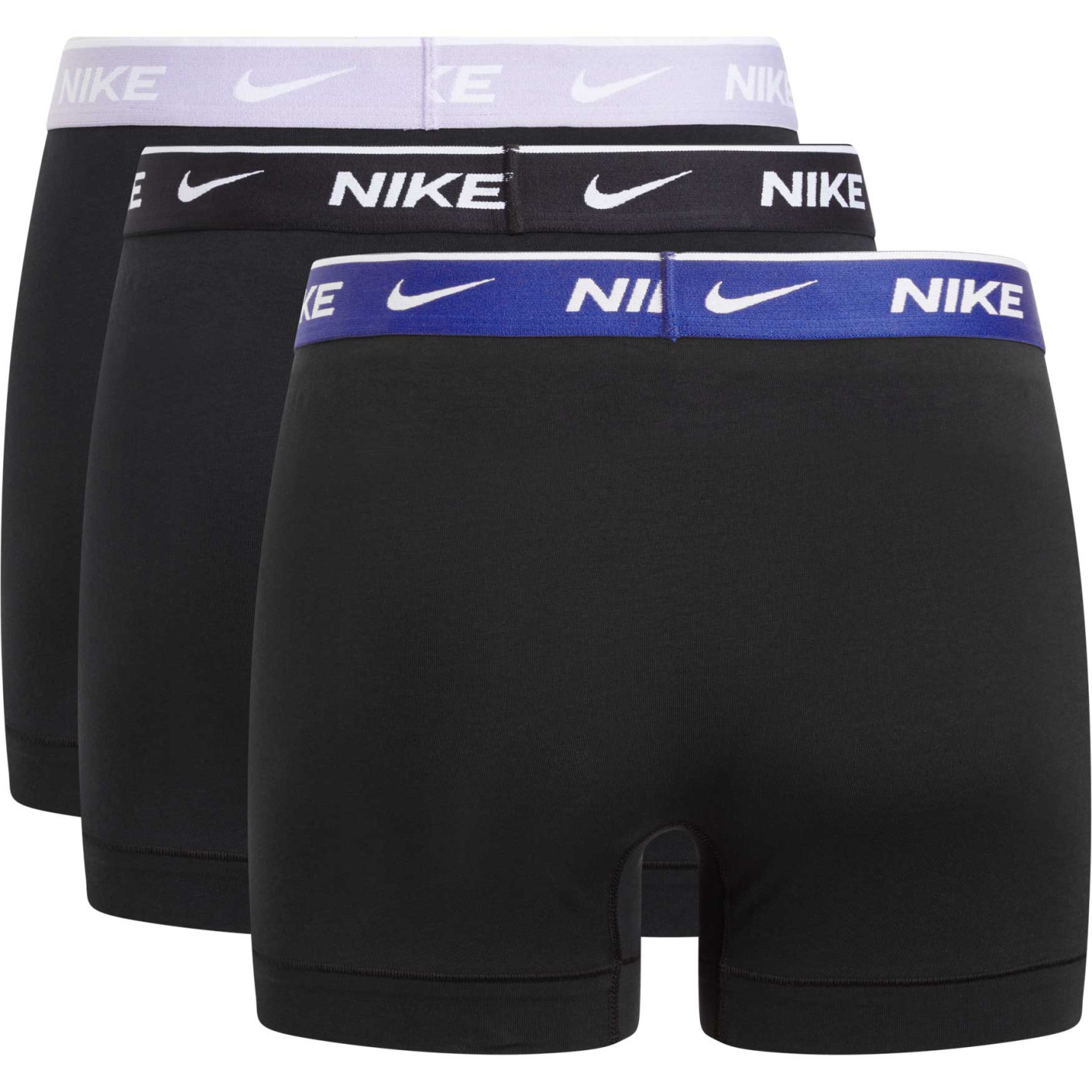 Nike Everyday Cotton Boxershort Trunk 3-Pack Zwart Blauw Grijs