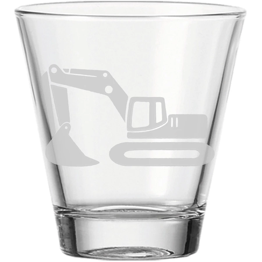 Luxentu Kinderbecher Baustellenfahrzeuge 215 ml 3er Set transparent