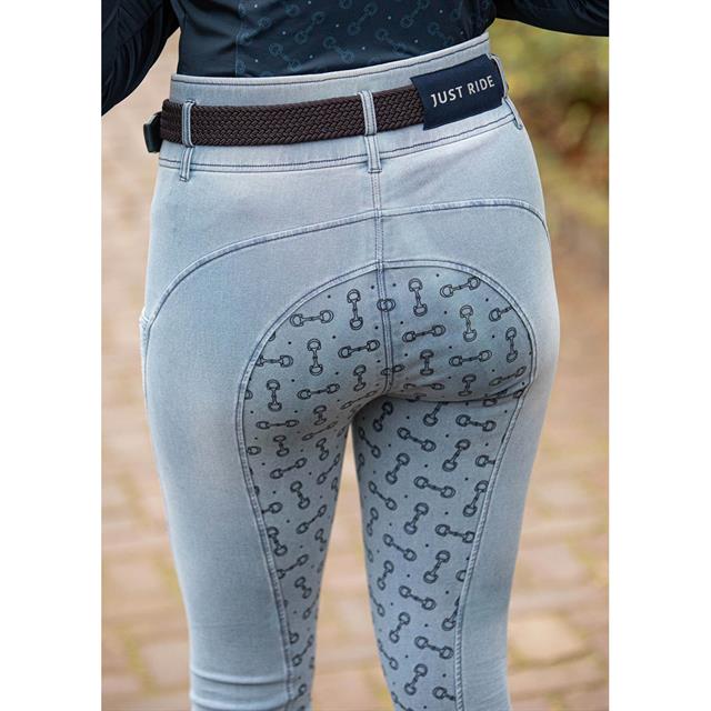 Paardrijbroek Harry's Horse Just Ride Retro Full Grip Lichtblauw