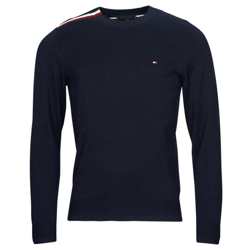 Tommy Hilfiger - GLOBAL STP PLACEMENT CREW NECK - Marine