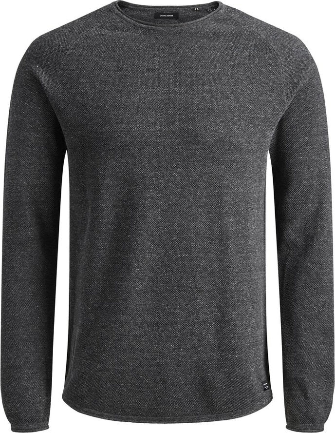 Jack & Jones JJEHILL KNIT CREW NECK NOOS Dark grey melange