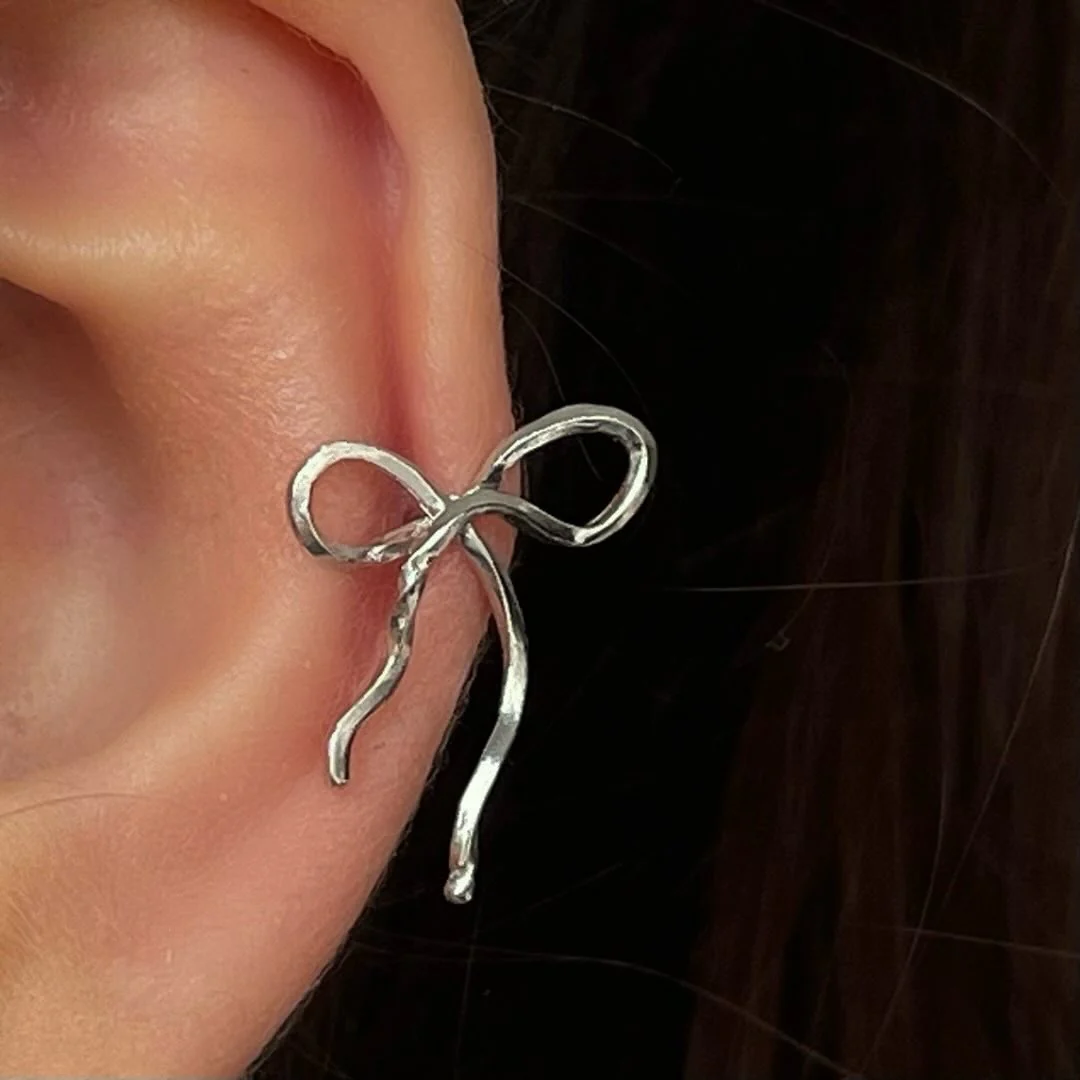 STINE A Jewelry  Flow Bow ørering - sølv