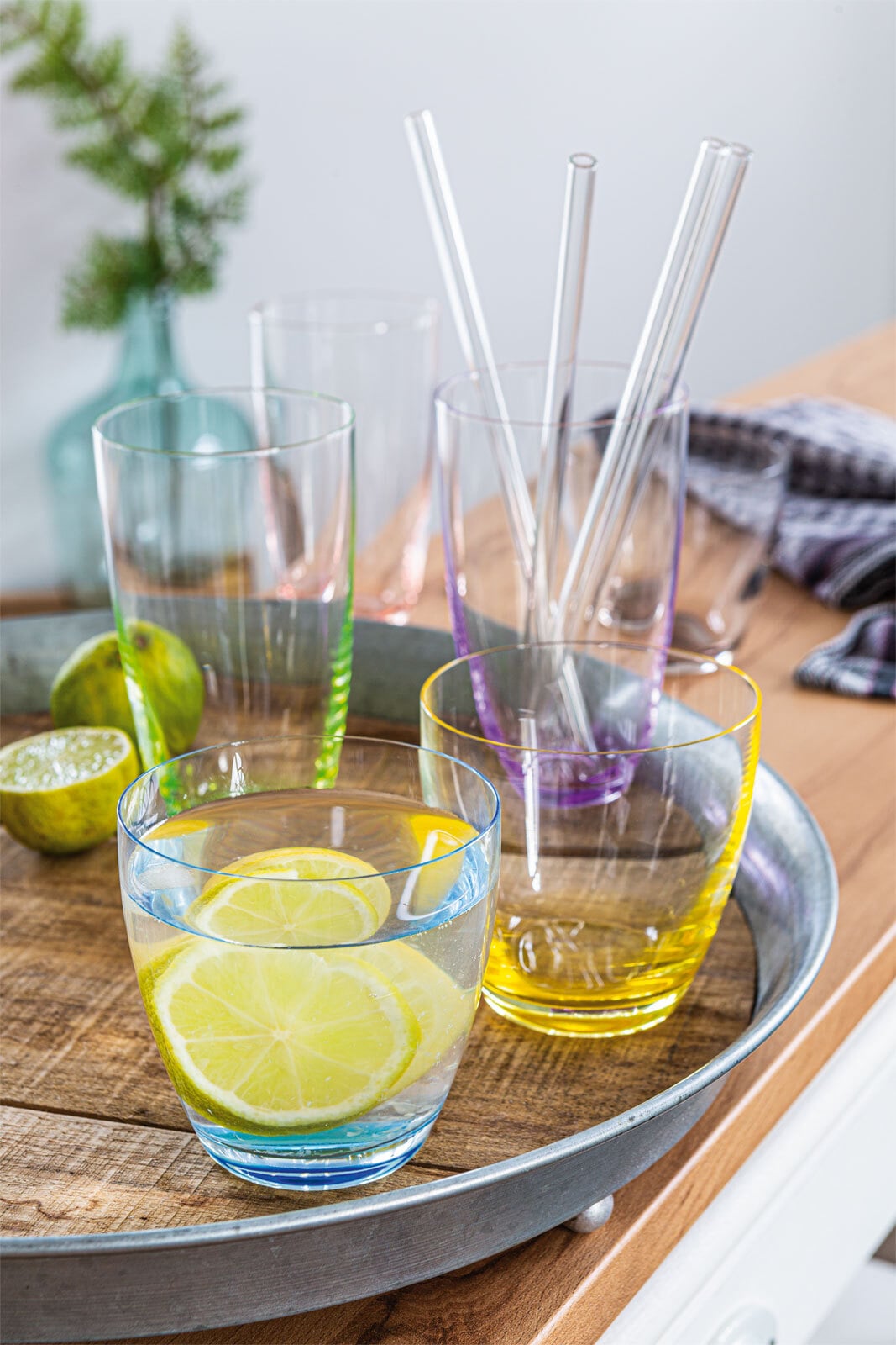 Longdrinkgläser Viva Colori 6er Set 350 ml mehrfarbig Kristallglas