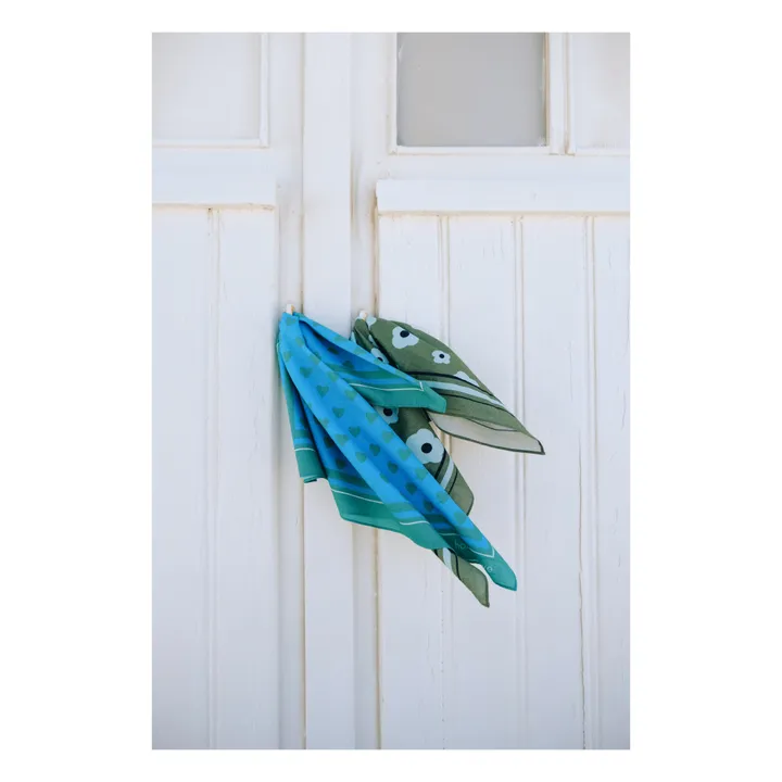 Holi & Love Foulard Brigitte Coton Bio | Vert kaki