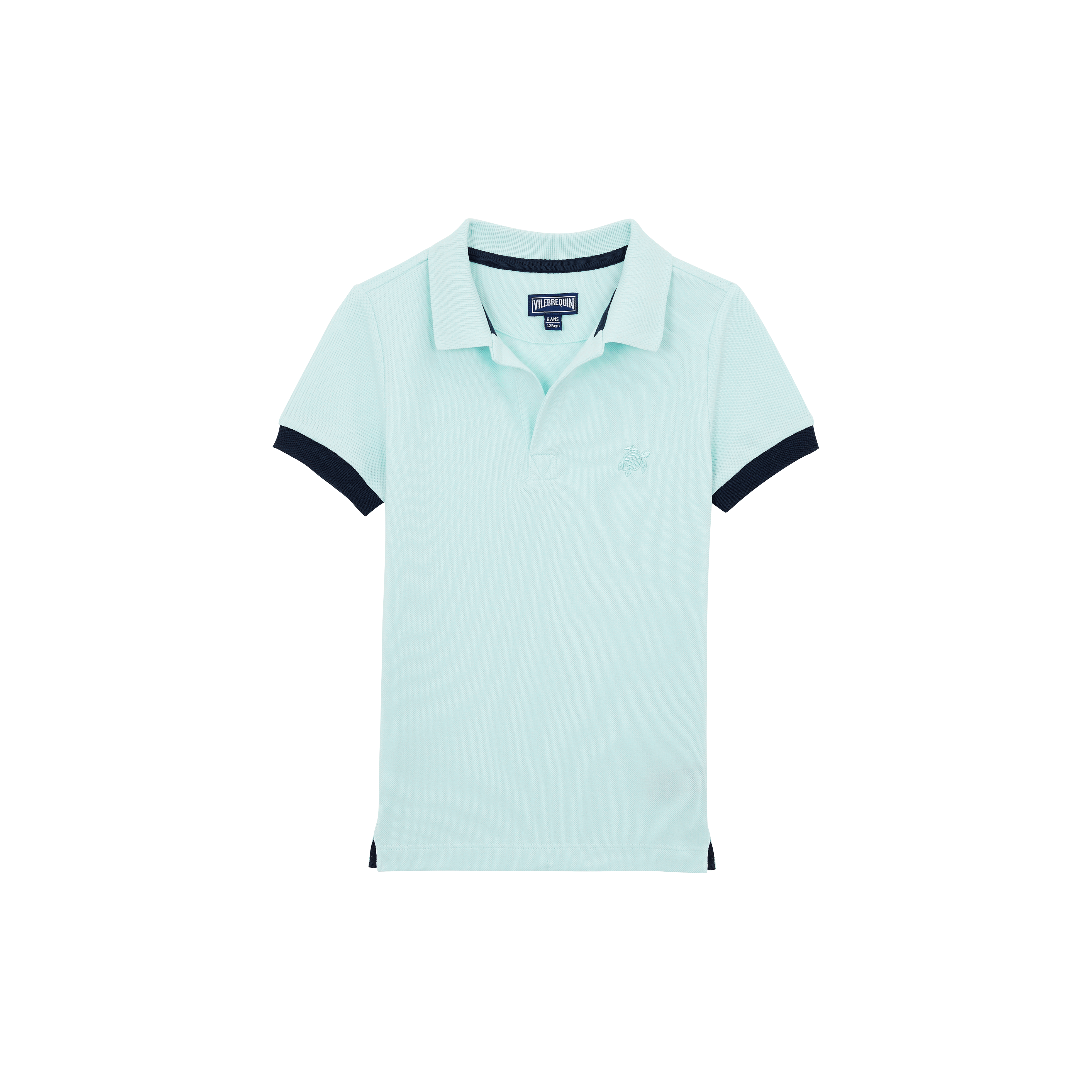 Polo en coton organique garçon uni