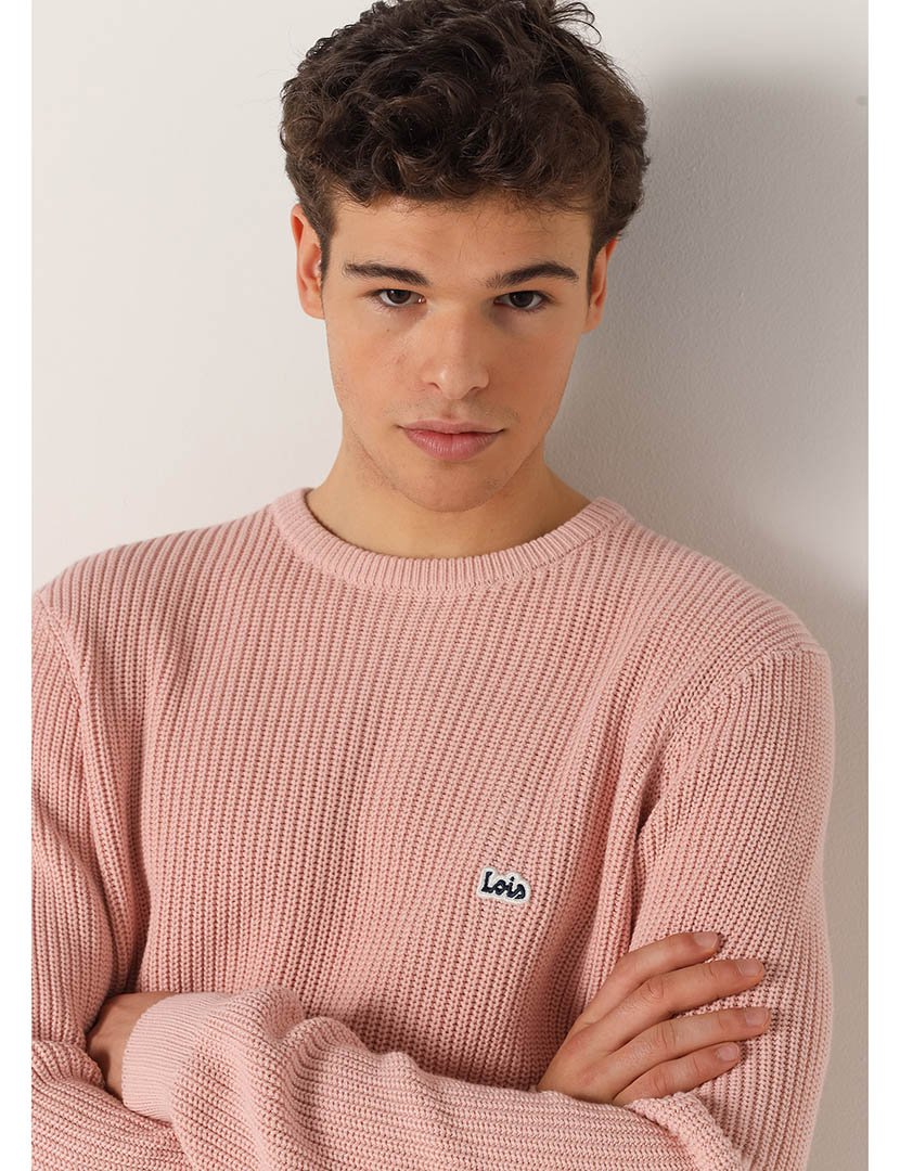 Men's Knit Sweater Pink
