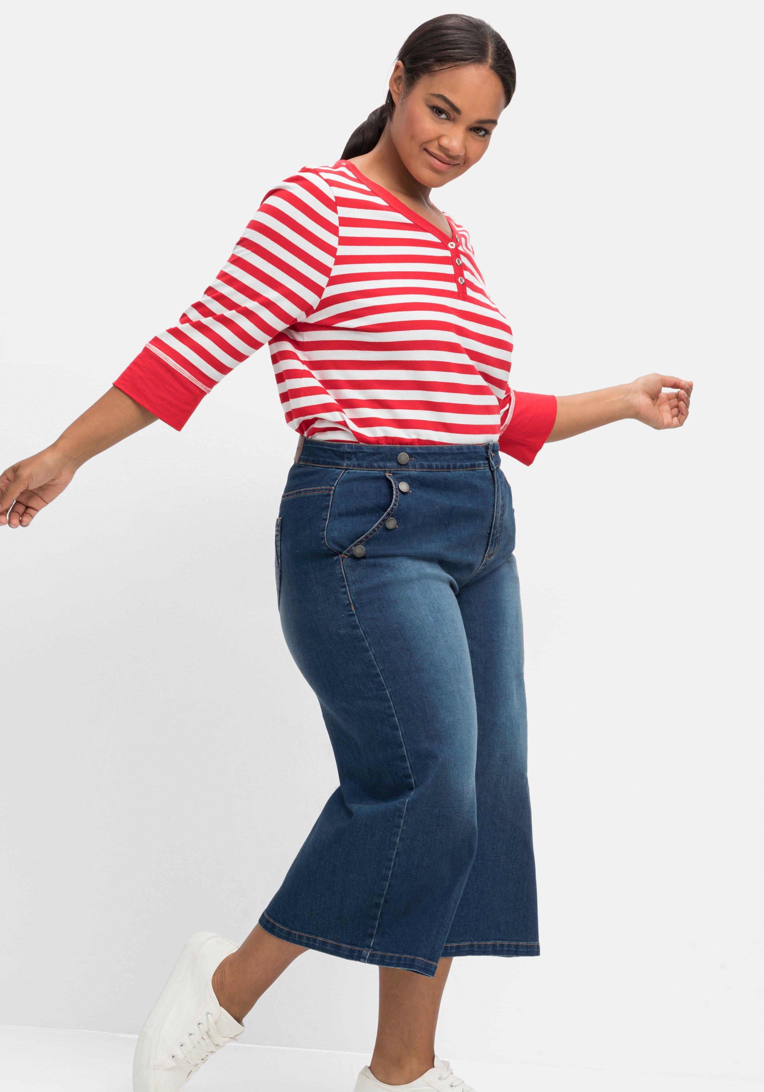 Extraweite 3/4-Jeans in Curvy-Schnitt ELLA