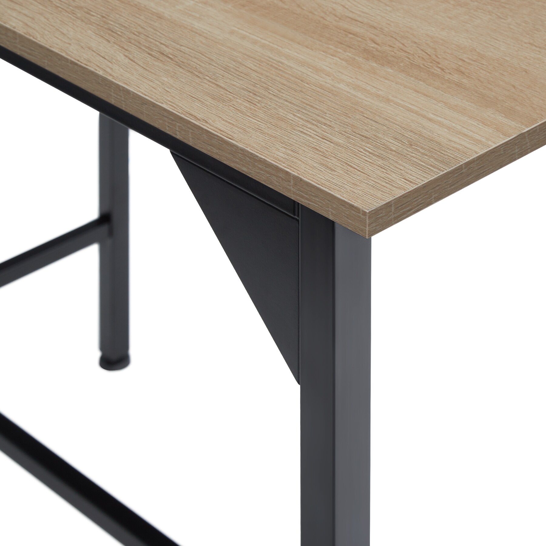 tectake® Bartisch-Set, 5-teilig, Industrial Style, mit höhenverstellbaren Kunststofffüßen